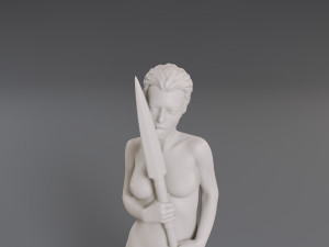 white chess female pawn 3Dプリントモデル