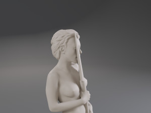 white chess female pawn 3Dプリントモデル