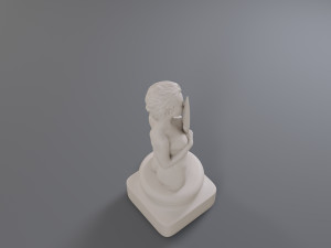 white chess female pawn 3Dプリントモデル