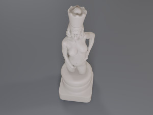 white chess female queen Modèles 3D en vedette