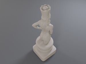 white chess female queen Modèles 3D en vedette