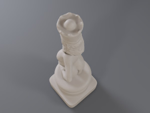 white chess female queen Modèles 3D en vedette