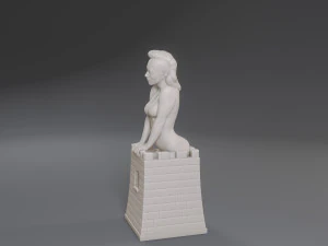 white chess female rook 3D Print Model