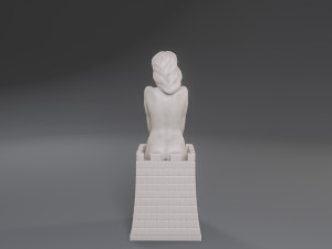white chess female rook 3D 프린트 모델