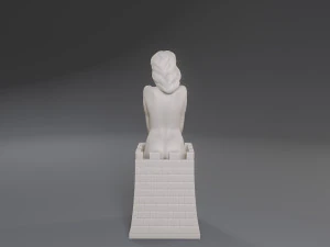 white chess female rook 3D Print Model