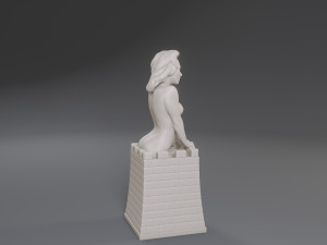 white chess female rook 3D 프린트 모델