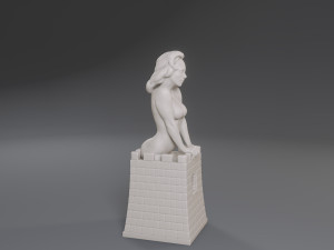 white chess female rook 3D 프린트 모델