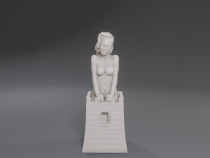 white chess female rook 3D 프린트 모델