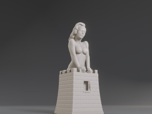 white chess female rook 3D 프린트 모델