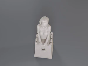 white chess female rook 3D Print Model