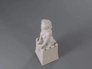 white chess female rook 3D Print Model