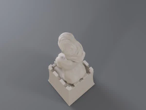 white chess female rook 3D Print Model