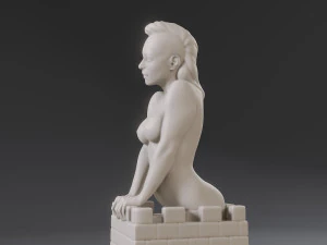 white chess female rook 3D Print Model