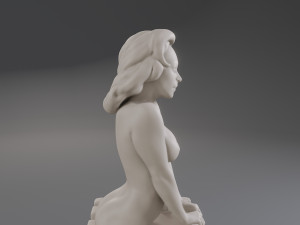 white chess female rook 3D 프린트 모델