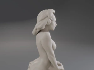 white chess female rook 3D Print Model