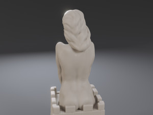 white chess female rook 3D 프린트 모델