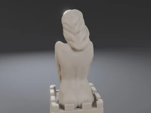 white chess female rook 3D Print Model