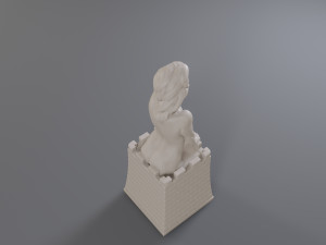 white chess female rook 3D 프린트 모델