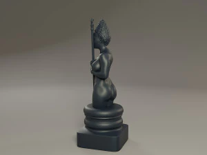 black chess female bishop 3D Print Model