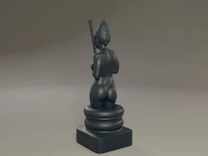 black chess female bishop 3D Print Model
