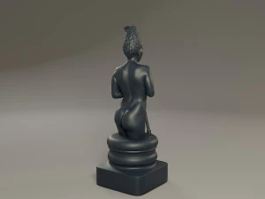 black chess female bishop 3D Print Model