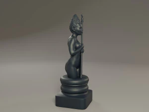 black chess female bishop 3D Print Model