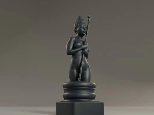 black chess female bishop 3D Print Model