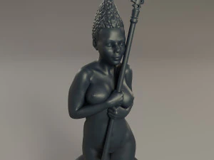 black chess female bishop 3D Print Model