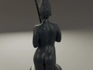 black chess female bishop 3D Print Model