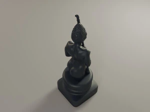 black chess female bishop 3D Print Model