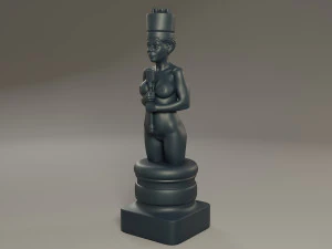 black chess female king 3D Print Model