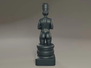 black chess female king 3D Print Model