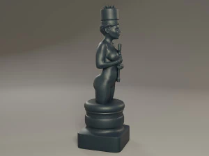 black chess female king 3D Print Model