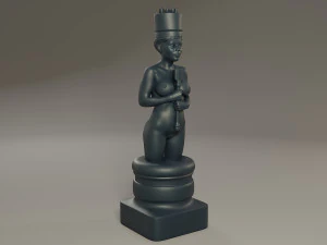 black chess female king 3D Print Model