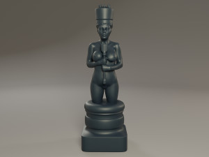 black chess female king 3D Print Model