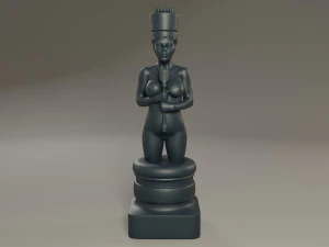 black chess female king 3D Print Model