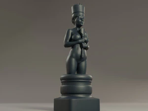 black chess female king 3D Print Model