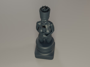 black chess female king 3D Print Model