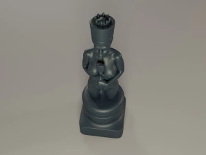 black chess female king 3D Print Model