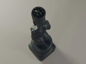 black chess female king 3D Print Model