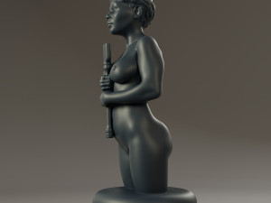 black chess female king 3D Print Model