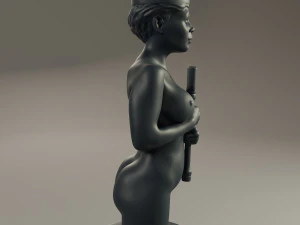 black chess female king 3D Print Model