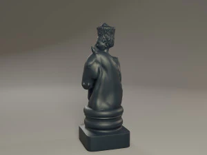 black chess female knight 3D Print Model