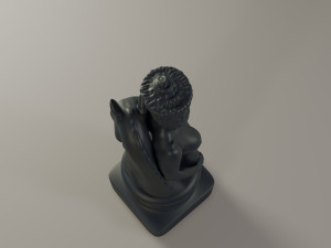 black chess female knight 3Dプリントモデル
