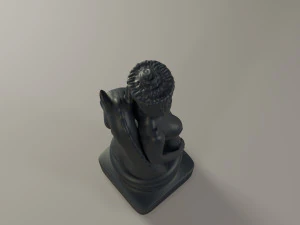 black chess female knight 3D Print Model