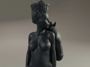 black chess female knight 3D Print Model