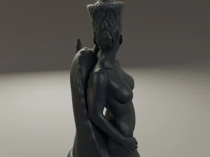 black chess female knight 3D Print Model