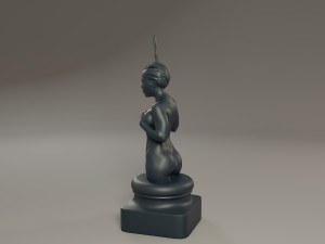 black chess female pawn 3D 打印模型