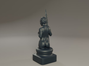 black chess female pawn 3D 打印模型