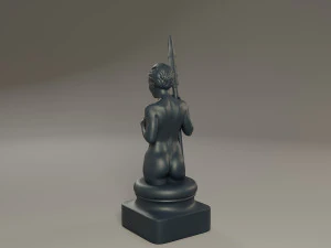 black chess female pawn 3D Print Model